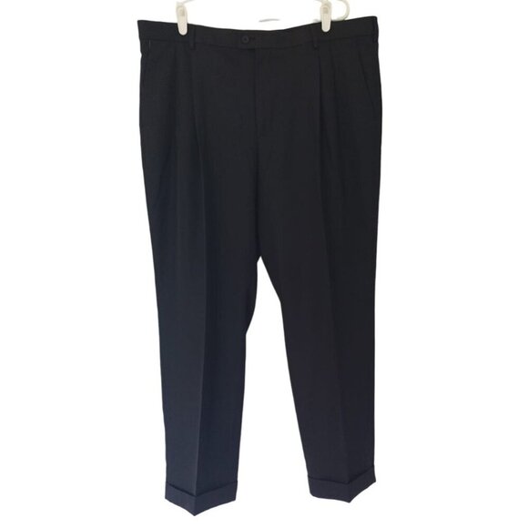 PERRY ELLIS PORTFOLIO, polyester dress pants, black, for men, size 40x30. NWT. - Picture 1 of 7